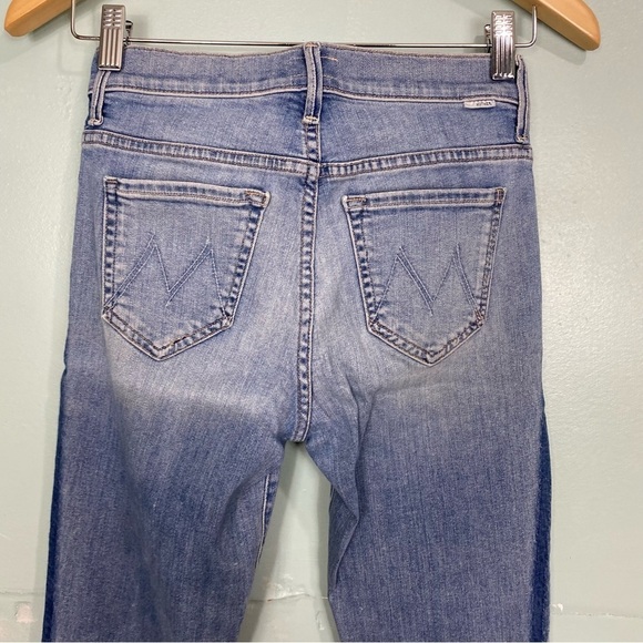 MOTHER Insider Crop Step Fray Light Kitty Racer Blue Sz 25‎ - Picture 9 of 9